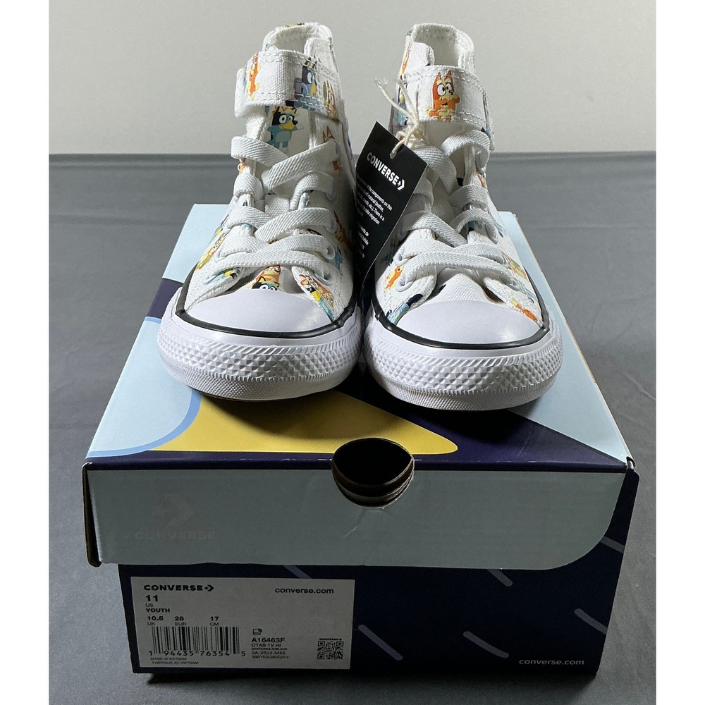 Converse Bluey Chuck Taylor All Star High Top Youth 11 White A16463F Sneaker
